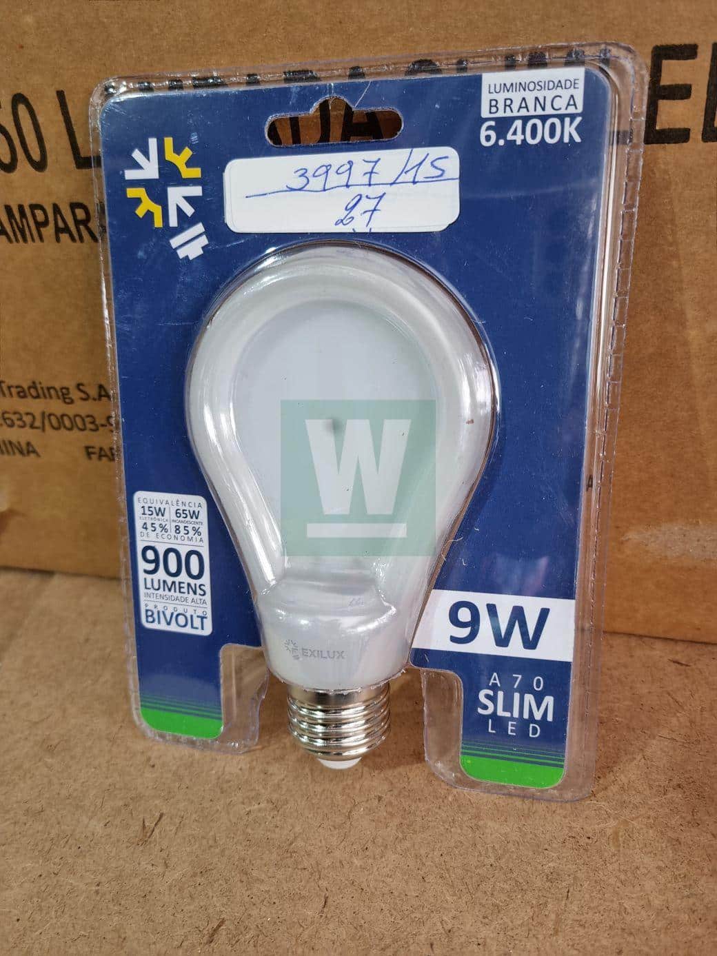 LOTE 49 - LAMPARAS LED 9 W LUZ FRÍA