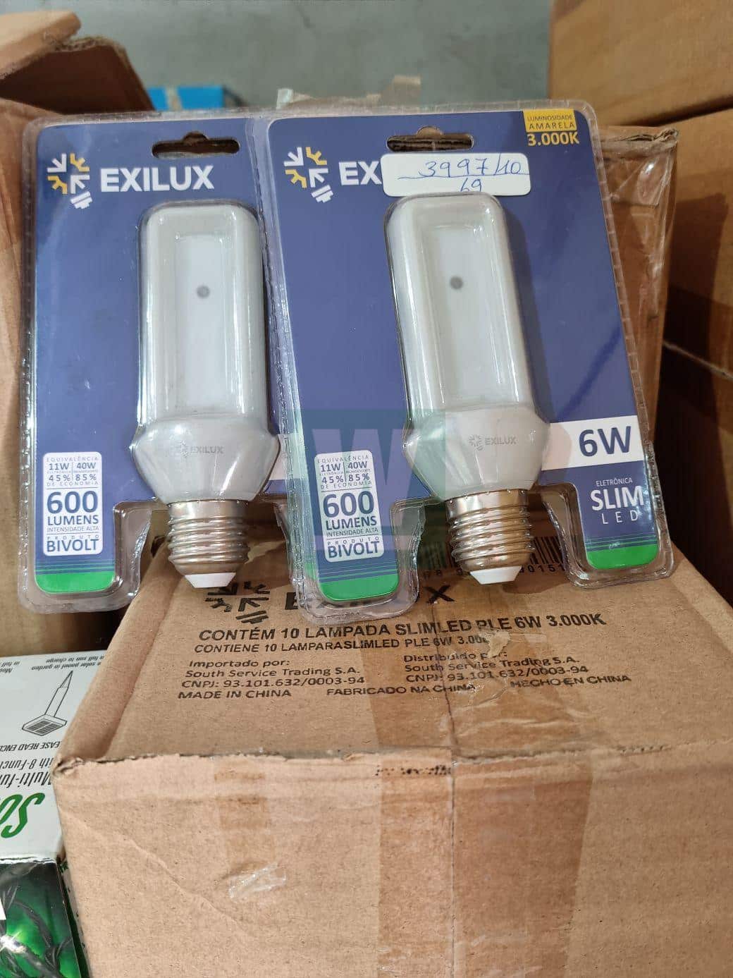 LOTE 50 - LAMPARA LED 6 WATTS LUZ CÁLIDA